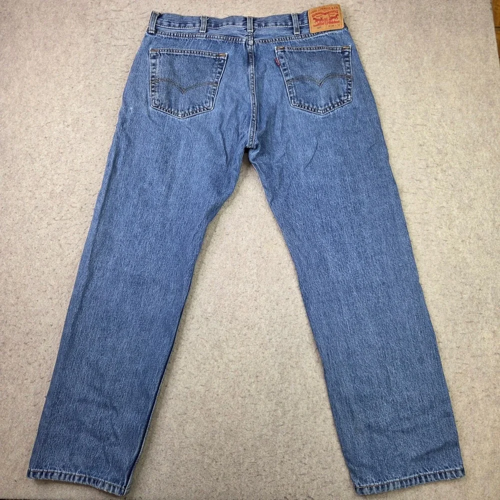 Levi's 505 Jeans Mens 38x32 Blue Denim Regular Fit 100% Cotton Straight Leg